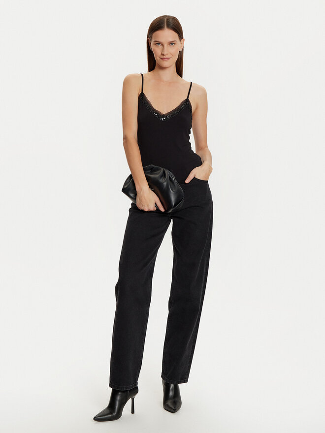 Morgan Morgan Top 242-BARBY Schwarz Slim Fit