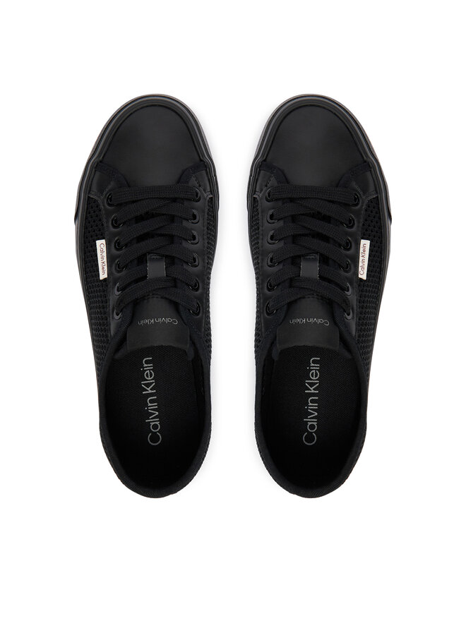 Calvin Klein Sneakers Calvin Klein Vulc Flatf Lace Up Lin Mesh HW0HW02971 Schwarz