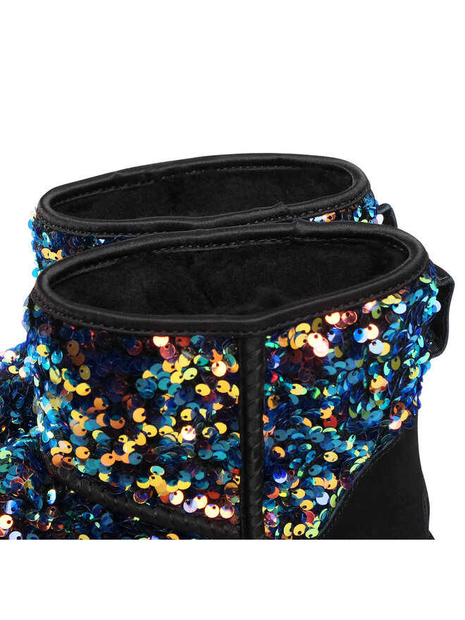 Ugg Μπότες Χιονιού Ugg W Classic Mini Stellar Sequin 1112515 Μαύρο