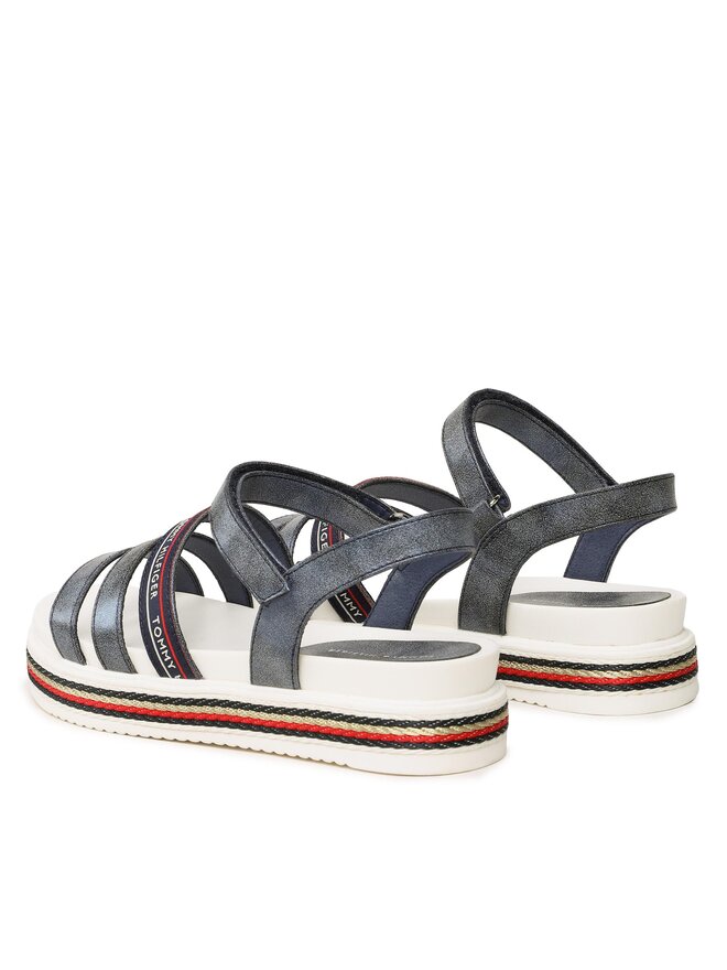 Tommy Hilfiger Sandales Tommy Hilfiger Platform Velcro Sandal T3A2-32763-0568 S Tumši zils