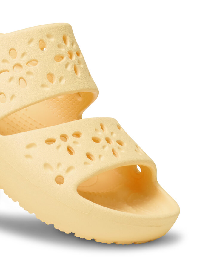 Crocs Šľapky Crocs Classic Floral Cutout Sandal 210966 Oranžová