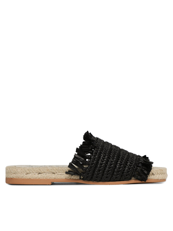 Espadrilles Manebi Fringed Knots Raffia Jute Sandals V 3.1 Y0 Schwarz eschuhe