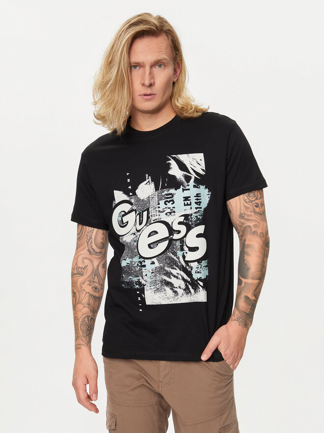 Guess Guess T-Shirt M4YI02 I3Z14 Μαύρο Regular Fit
