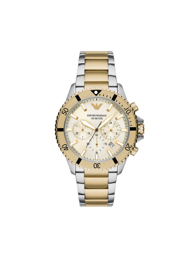 Emporio armani watch gold and silver hotsell