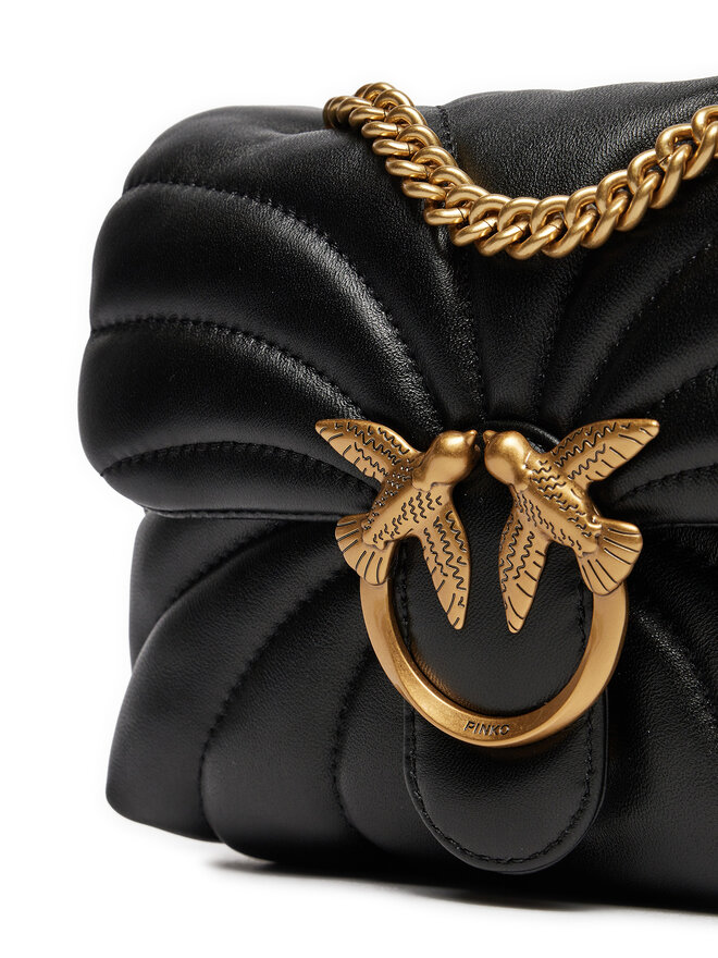 PINKO Ročna torba PINKO Love Puff Mini Cl AI 24-25 PLTT 100039 A1EX Črna