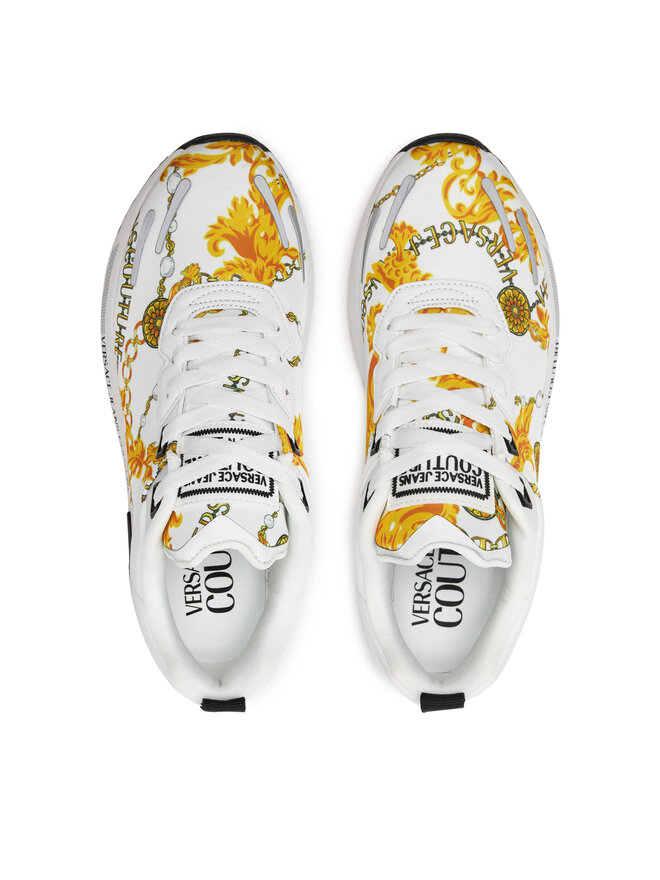 Versace Jeans Couture Sneakersy Versace Jeans Couture 77YA3SA1 ZS654 Biela