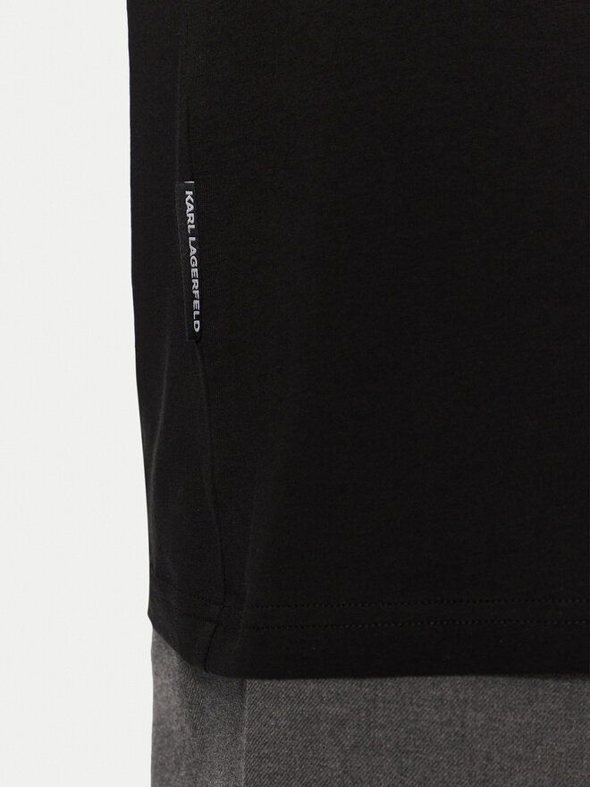 KARL LAGERFELD KARL LAGERFELD Polo 745091 551251 Μαύρο Regular Fit