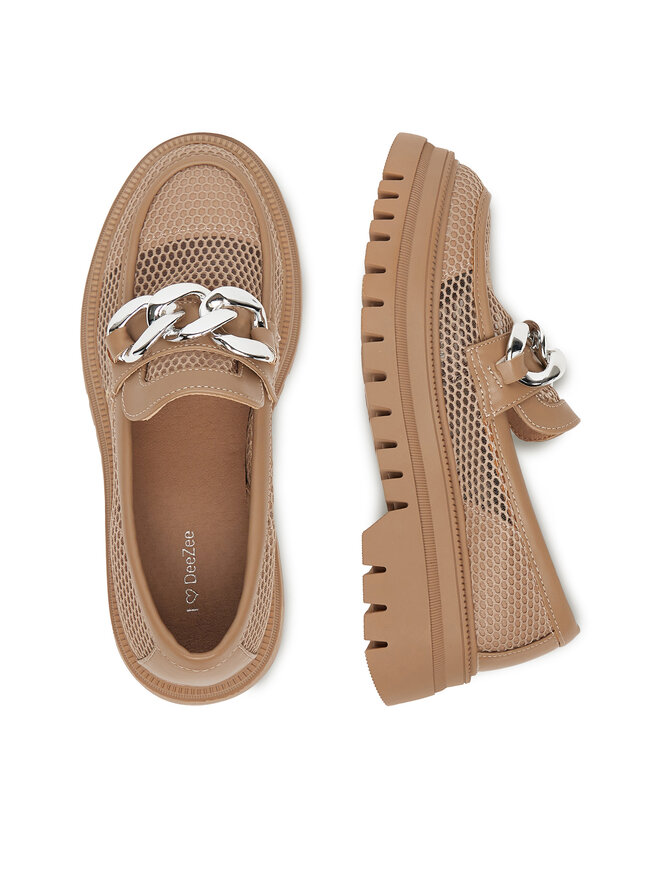 DeeZee Loafersy DeeZee 60062D-2 Brązowy