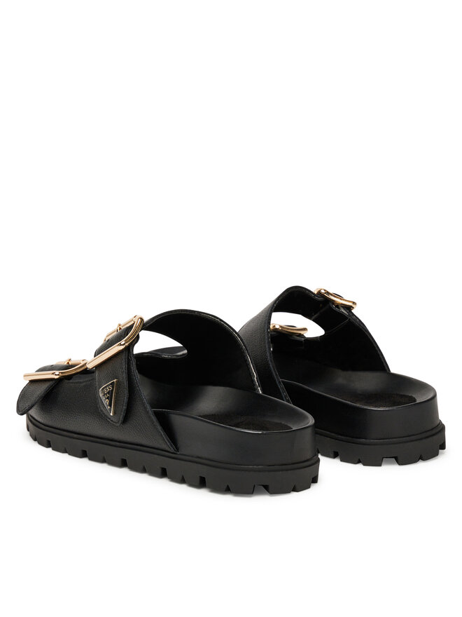 Guess Şlapi Guess FLTFST LEA03 Negru