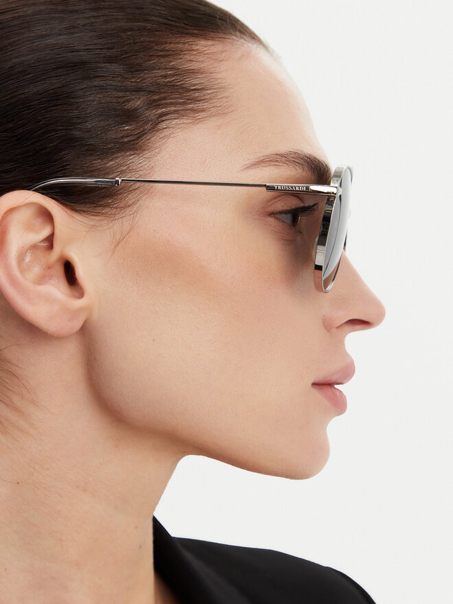 Trussardi Okulary przeciwsłoneczne Trussardi TSM3015 Srebrny