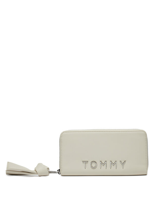 Tommy Jeans Portofel Mare de Damă Tommy Jeans Tjw Bold Large Za AW0AW16389 Écru