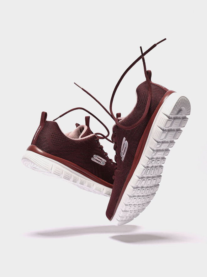 Skechers Tenisice Skechers Get Connected 12615/WINE Tamnocrvena