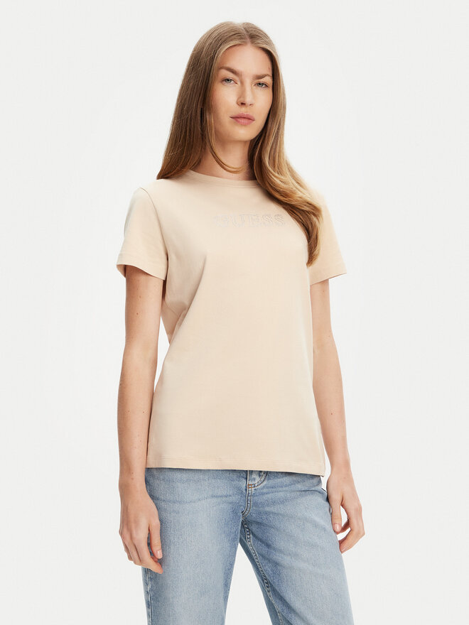 Guess Guess Marškinėliai V3BI11 J1314 Smėlio Regular Fit
