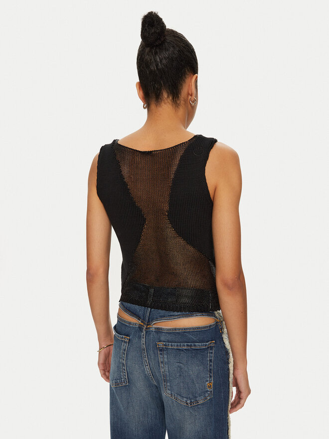 PINKO PINKO Топ 103296 A1QC Чорний Slim Fit