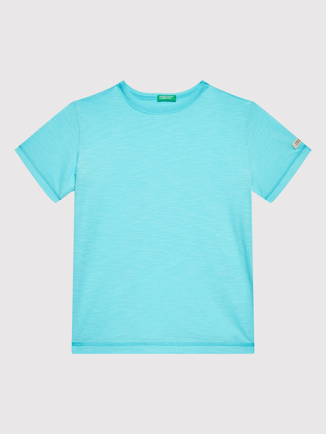 United Colors Of Benetton United Colors Of Benetton Marškinėliai 3MM5C103W Mėlyna Regular Fit