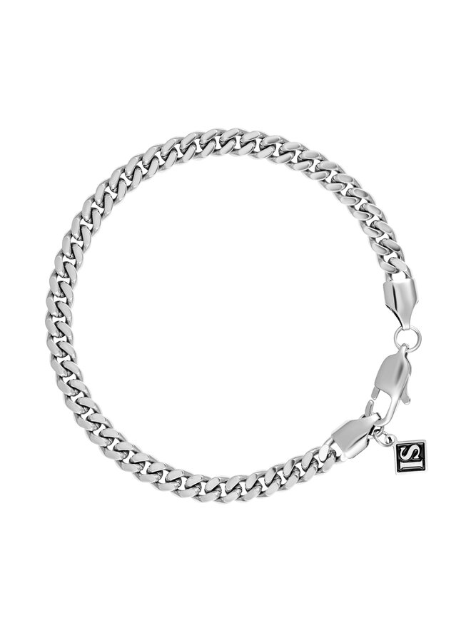 ICED STUFF Bracciale ICED STUFF Curb Cuban Link Oro bianco