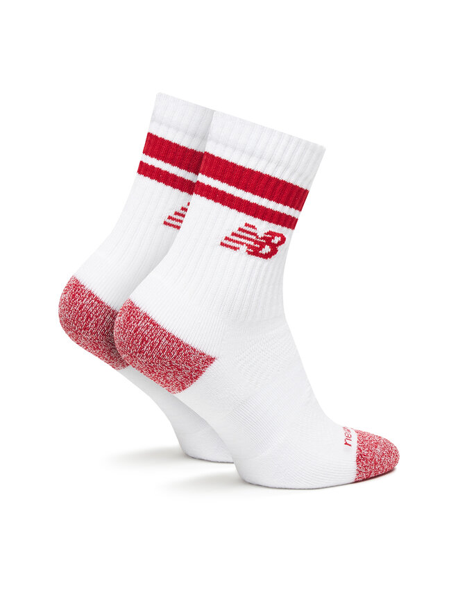 New Balance Calzini lunghi New Balance Active Lifestyle Striped Crew LAS35210AS1 Bianco