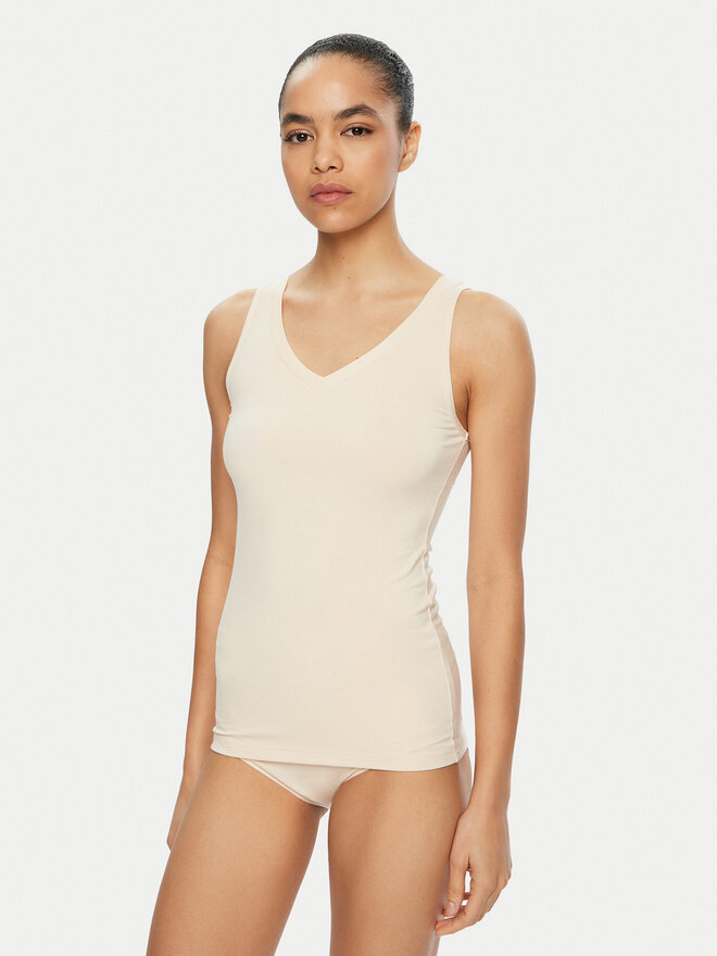 Triumph Triumph Marškinėliai Sense Of Modal 10224796 Écru Slim Fit