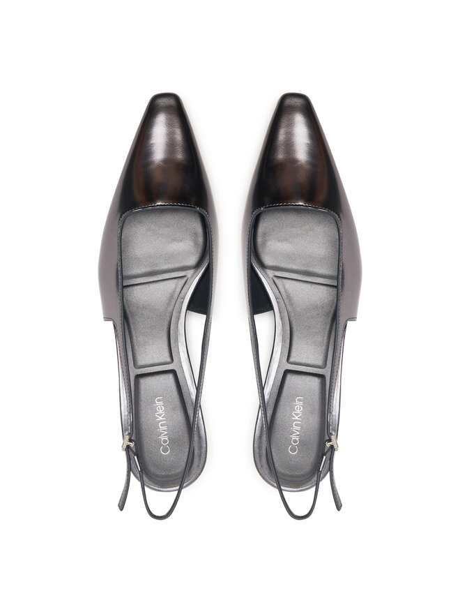 Calvin Klein Pumps Calvin Klein Kitten Heel Pump Sling Mirr Lth HW0HW03275 Silberfarben