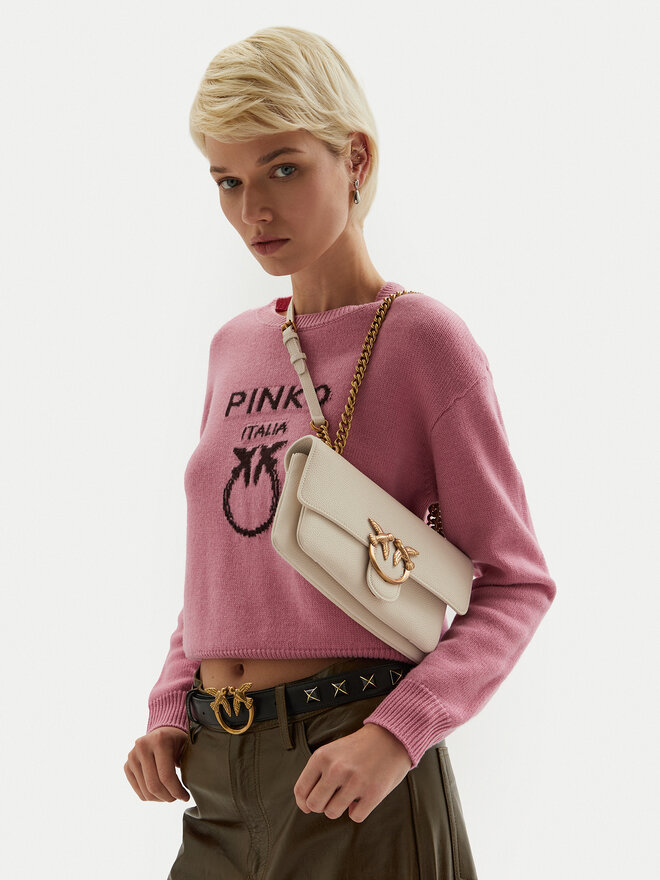 PINKO Kabelka PINKO Love One Soft Mini AI 24-25 PLTT 104528 A29Q Écru