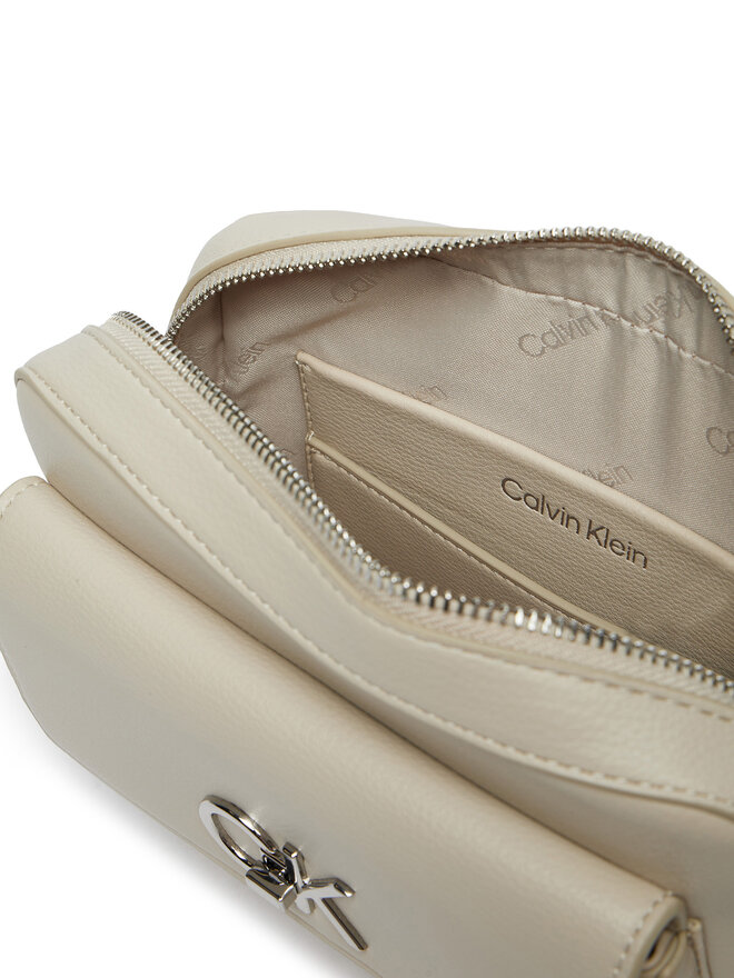 Calvin Klein Ročna torba Calvin Klein Re-Lock Camera K60K612538 Écru