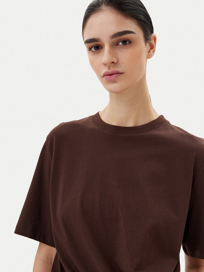 ViCOLO ViCOLO T-shirt UD0043 Smeđa Regular Fit