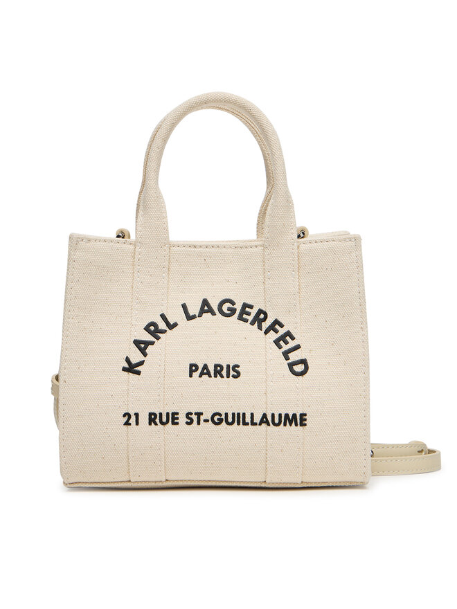 KARL LAGERFELD Ročna torba KARL LAGERFELD A3W50118 Écru