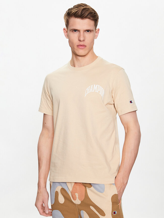 Champion Champion Marškinėliai 218521 Smėlio Regular Fit