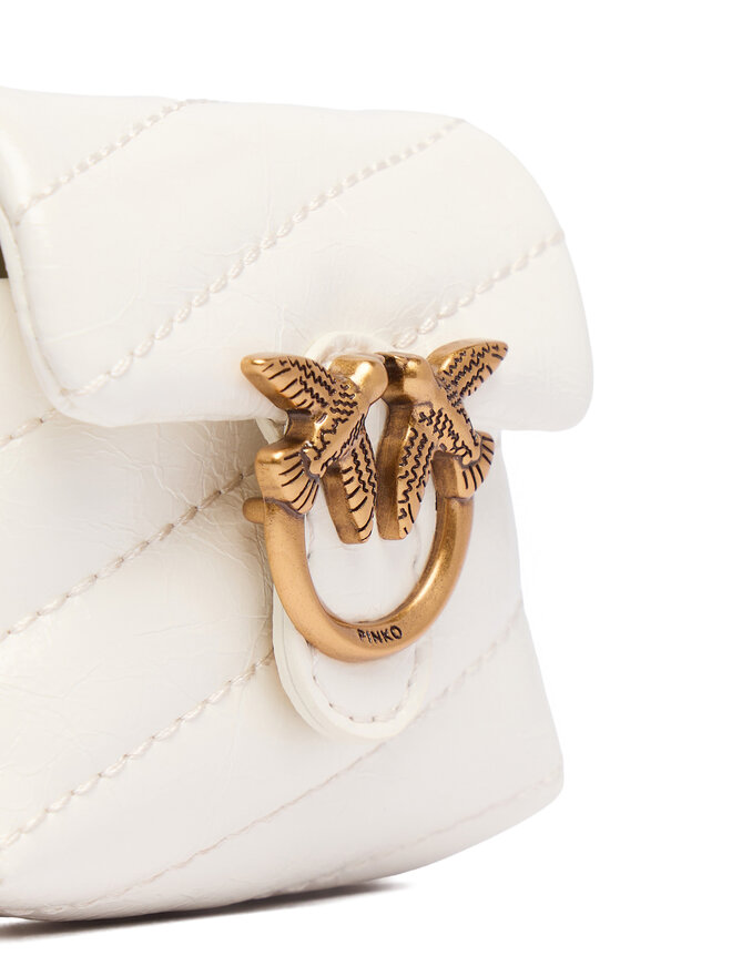 PINKO Schlüsselanhänger PINKO Airpods Love Puff Microfiber Shiny Calf AI 25-26 PCPL 105869 A370 Weiß