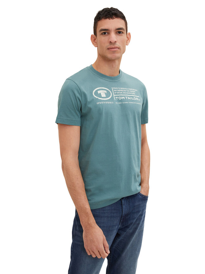 Tom Tailor Tom Tailor Marškinėliai 1035611 Žalia Regular Fit