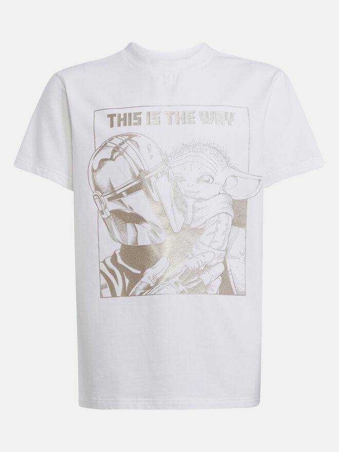 adidas adidas T-Shirt Star Wars The Mandalorian™ JF3637 Weiß Regular Fit