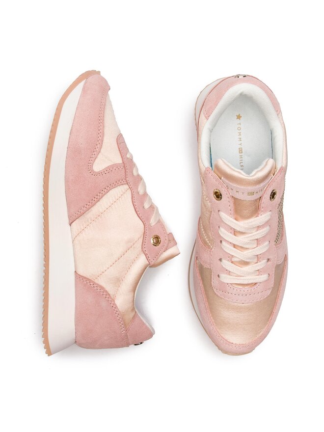 Laisvalaikio batai Tommy Hilfiger Sparkle Satin City Sneaker FW0FW03991 Ro in eavalyne.lt