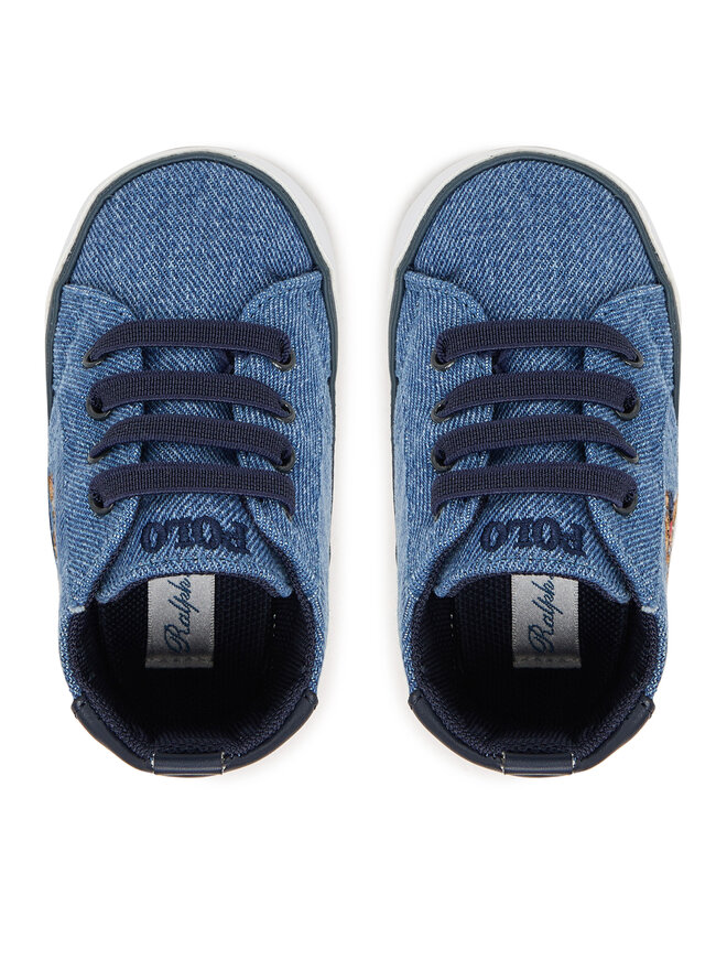 Polo Ralph Lauren Pantofiori pentru bebeluși Polo Ralph Lauren Quilton Bear Gore RL03477430 Bleumarin
