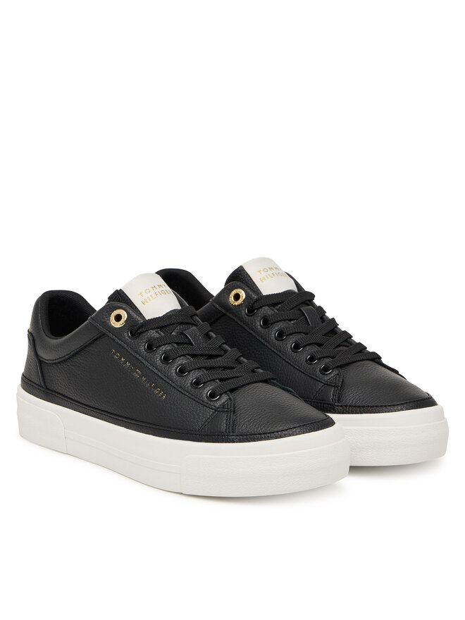 Tommy Hilfiger Sneakers Tommy Hilfiger Th Foxing Platform Leather FW0FW09018 Schwarz