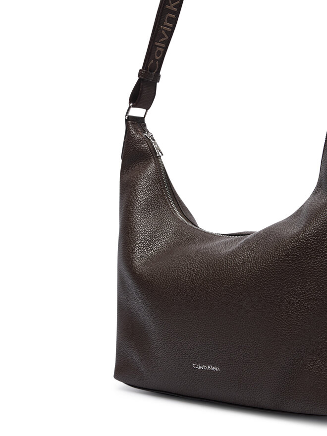Calvin Klein Handtasche Calvin Klein Webbing Strap Md Shoulder Bag LV04F3891G Dunkelbraun
