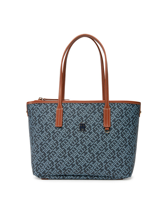 Tommy Hilfiger Torebka Tommy Hilfiger Th Monoplay Leather Mini Tote AW0AW17415 Granatowy