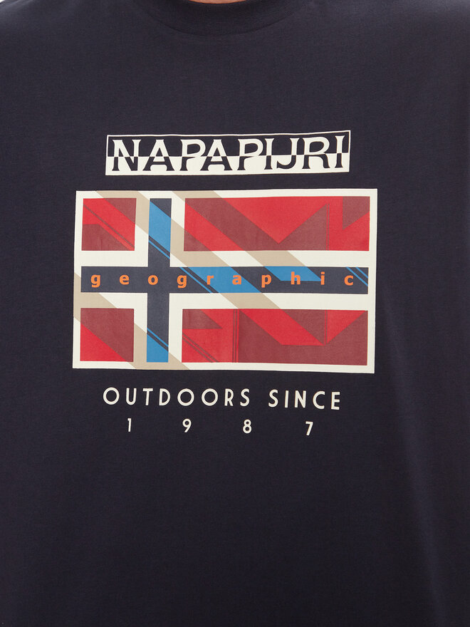 Napapijri Napapijri Póló S-Dorees NP0A4IBE Sötétkék Regular Fit