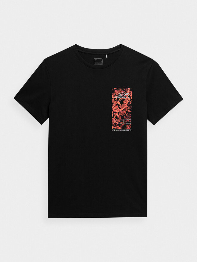 4F 4F Футболка 4FSS23TTSHM487 Чорний Regular Fit