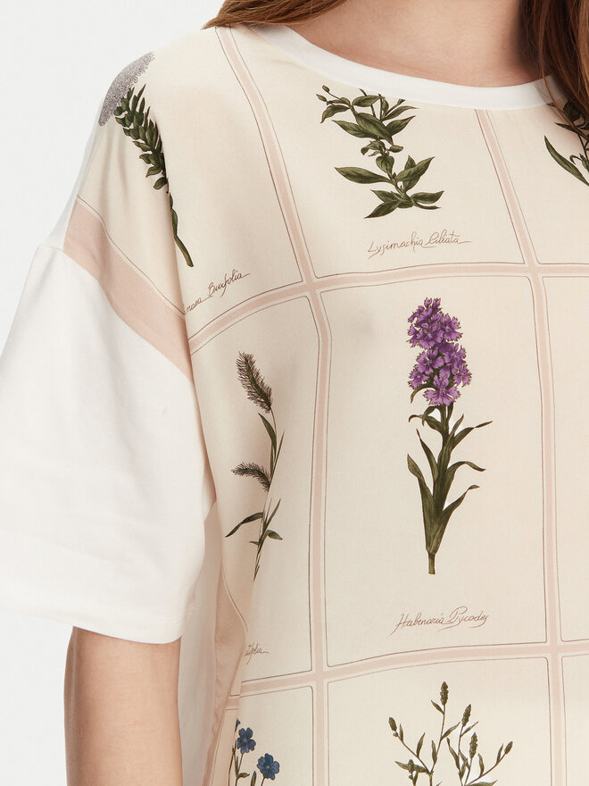 Weekend Max Mara Weekend Max Mara Marškinėliai Pampas 2515941082 Balta Relaxed Fit