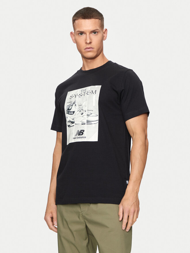 New Balance New Balance T-Shirt Poster MT41595 Μαύρο Regular Fit