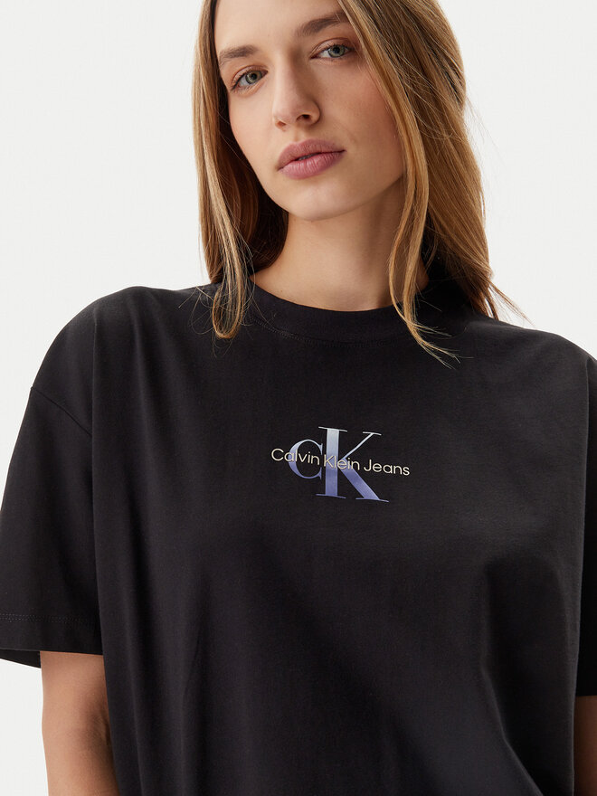 Calvin Klein Jeans Calvin Klein Jeans T-Shirt Gradient Monologo J20J225521 Schwarz Relaxed Fit