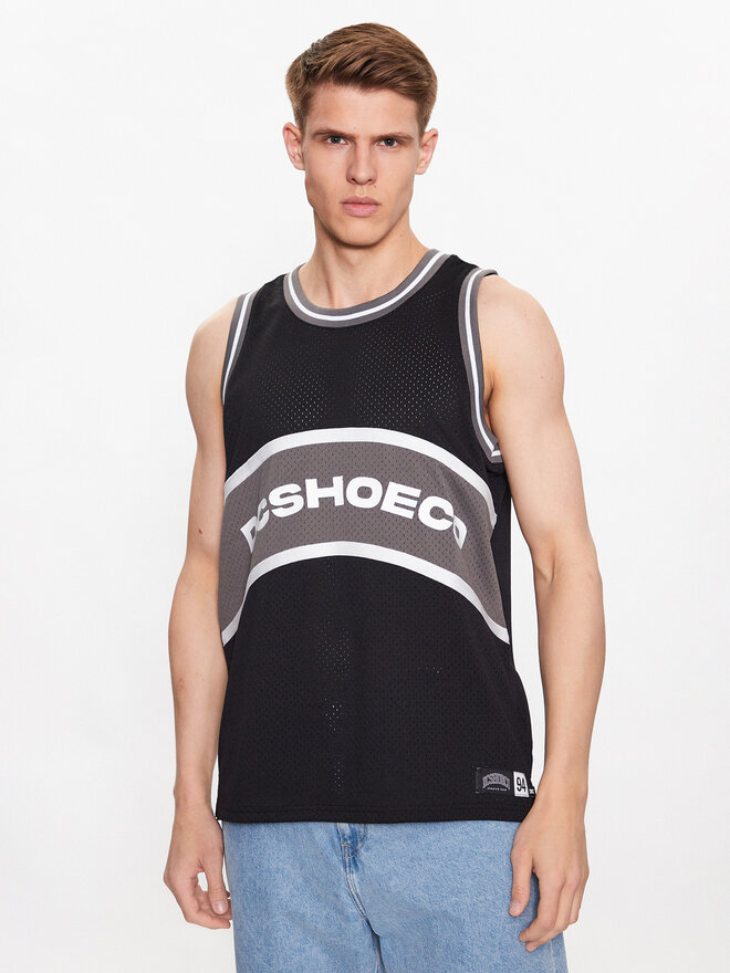 DC DC Tank top marškinėliai Pastime ADYKT03210 Juoda Regular Fit