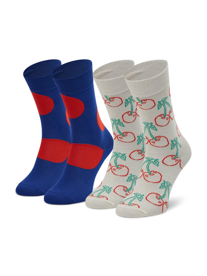 Happy Socks Sada 2 párů dámských nízkých ponožek Happy Socks XCHE02-6300 6300