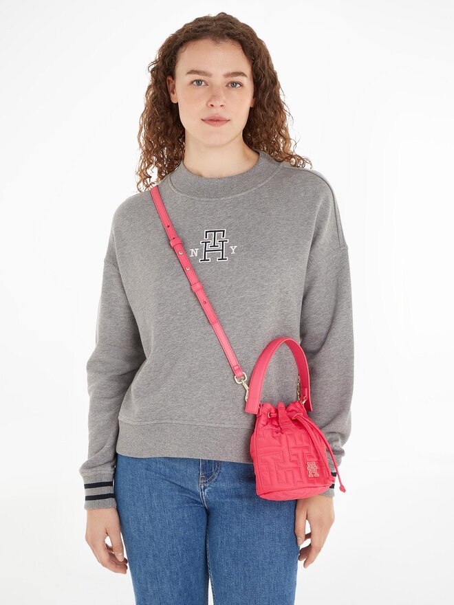 Tommy Hilfiger Сумка Tommy Hilfiger Tj Chic Nylon Bucket AW0AW14864 Рожевий