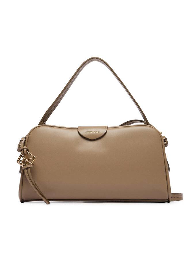 Calvin Klein Handtasche Calvin Klein Emblem Trio Top Handle Camera Ba LV04F3370G Beige