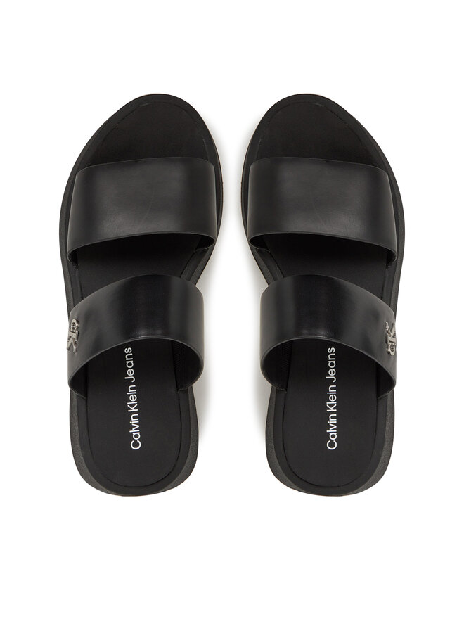 Calvin Klein Jeans Pantoletten Calvin Klein Jeans Sandal Slide Double Strap YW0YW01694 Schwarz