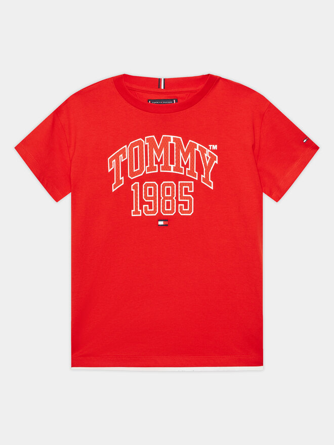 Tommy Hilfiger Tommy Hilfiger Póló Varsity KB0KB08206 D Piros Regular Fit