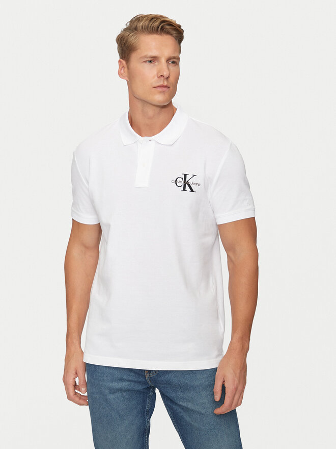 Calvin Klein Jeans Calvin Klein Jeans Поло Monologo J30J325664 Білий Regular Fit
