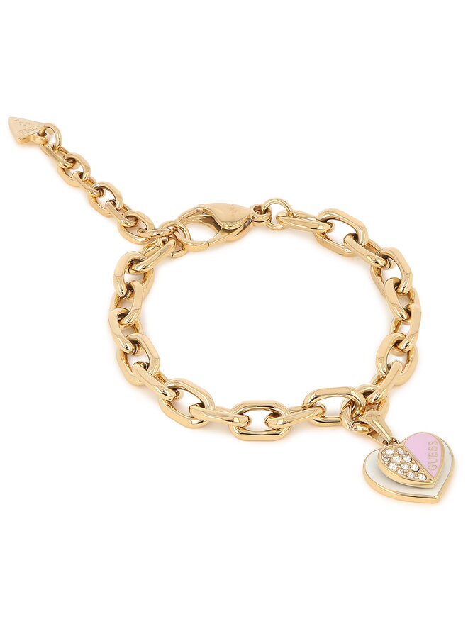 Guess Schmuckset Armband und Ohrringe Guess Lovely Guess JUBS03 189JW Gelb vergoldet