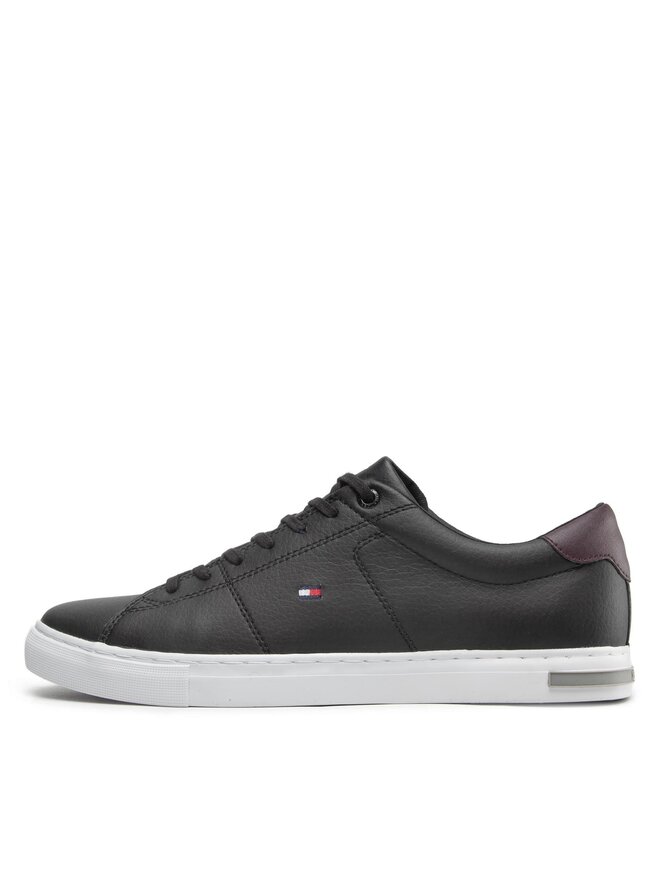Tommy Hilfiger Snīkeri Tommy Hilfiger Essential Leather Detail Vulc FM0FM04047 Melns
